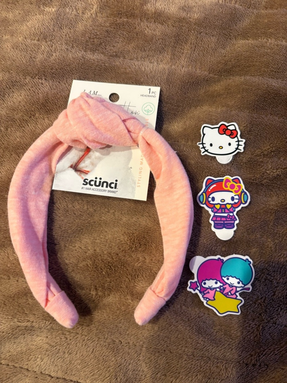 scünci Pink Knotted Headband